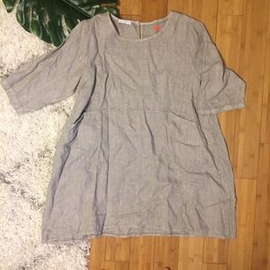 Italian Beige Linen Tunic Top